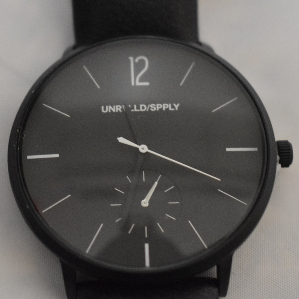 ASOS Monochrome Watch with faux Leather Strap